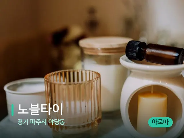 경기 파주시 야당동 노블타이 — 아로마 오일을 쓰는 관리 장면