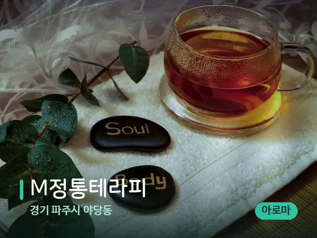 경기 파주시 야당동 M정통테라피 — 아로마 오일을 쓰는 관리 장면